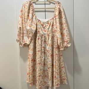 Ivory Floral Dress